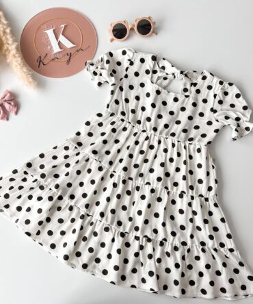 Sukienka grochy 86-122 Kaya