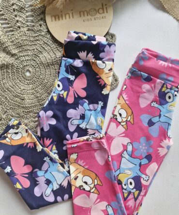 Legginsy BLUE granat, fuksja 3/4 do 9/10lat