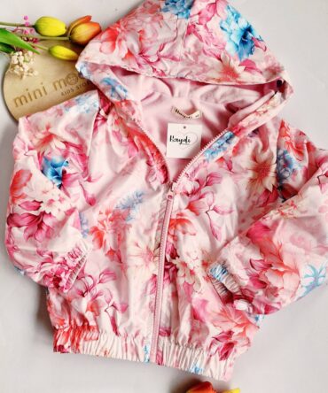 Kurtka wiosenno - jesienna na polarze w kwiaty Haydi