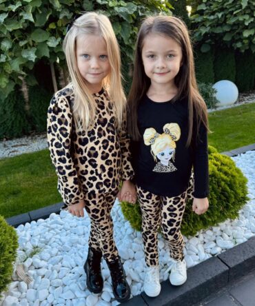 Legginsy bawełniane panterka 86-128 Haydi