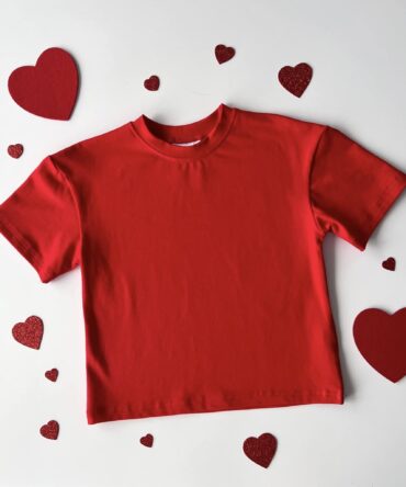 Czerwona bluzka uni WALENTYNKI 86-122 Kaya