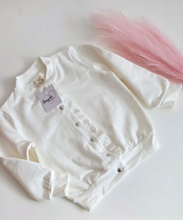 Bomerka na napy dla dziewczynki ecru Haydi