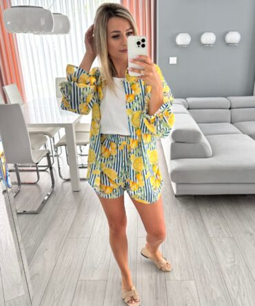 Komplet damski wiskozowy w cyrtyny Haydi