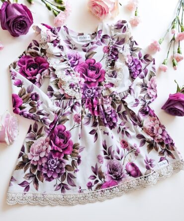 Sukienka dla dziewczynki w kwiaty ELENA 86 -134 Helen
