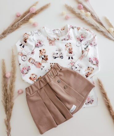 Spódnico - spodenki z guziczkiem beżowe 80 - 134 Helen