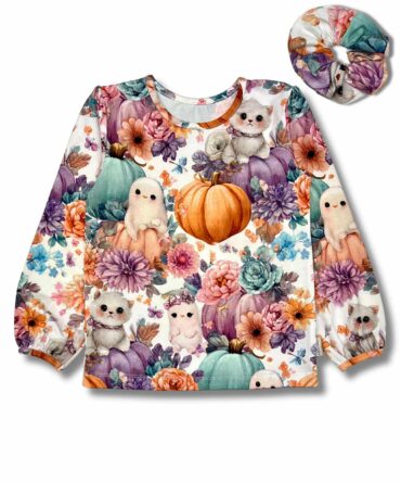 Bluzka dla dziewczynki w dynie i duszki Chrisma