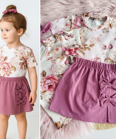 Spódniczka dla dziewczynki w kolorze jagodowym Haydi