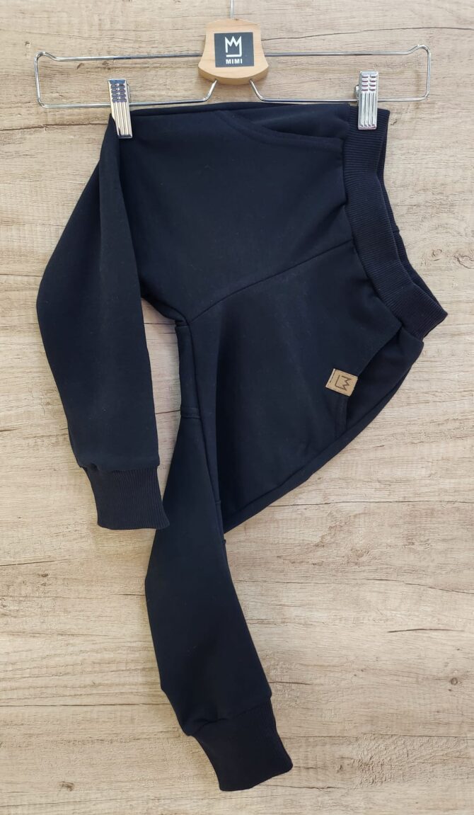 Spodnie ocieplane "krzywa nóżka" czarne Mimi