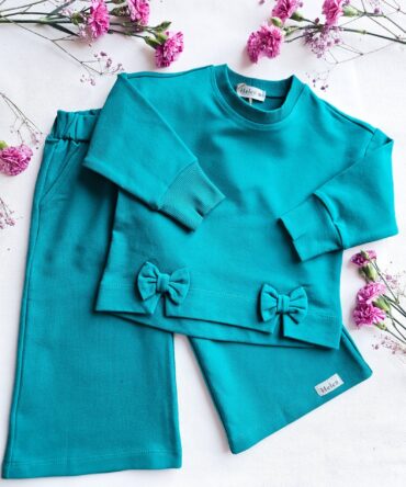 Dres z szerokimi spodniami morski Helen