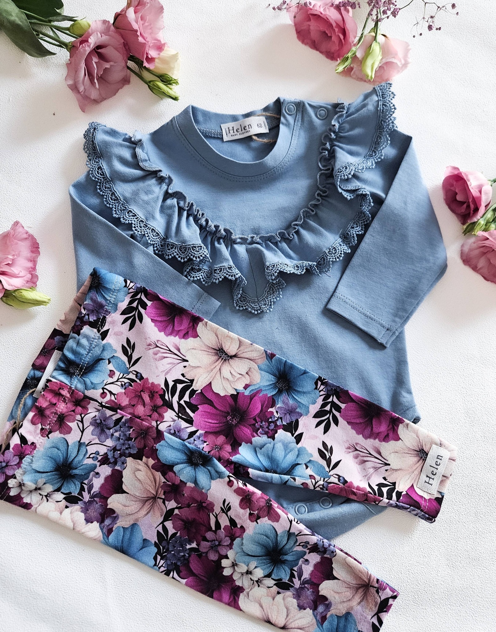 Legginsy dla dziewczynki magiczne kwiaty Helen - obrazek 3