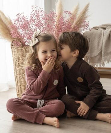 Komplet chłopięcy brązowy Kaya