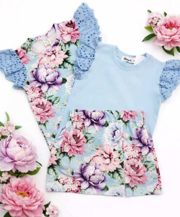 Bluzka z haftem błękitna Haydi