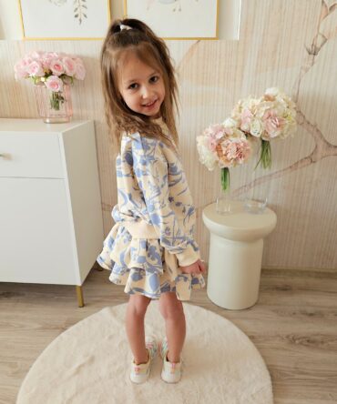 Spódnico - spodenki dziewczęca niebieskie kwiaty Igomil