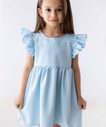 Błękitna sukienka wizytowa motylek Lily Grey