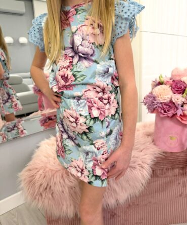 Spódniczka kwiaty na błękicie Haydi