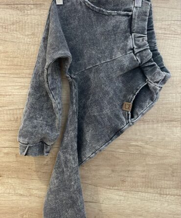 Spodnie a la jeansowe dekatyzowany jeans szare Mimi