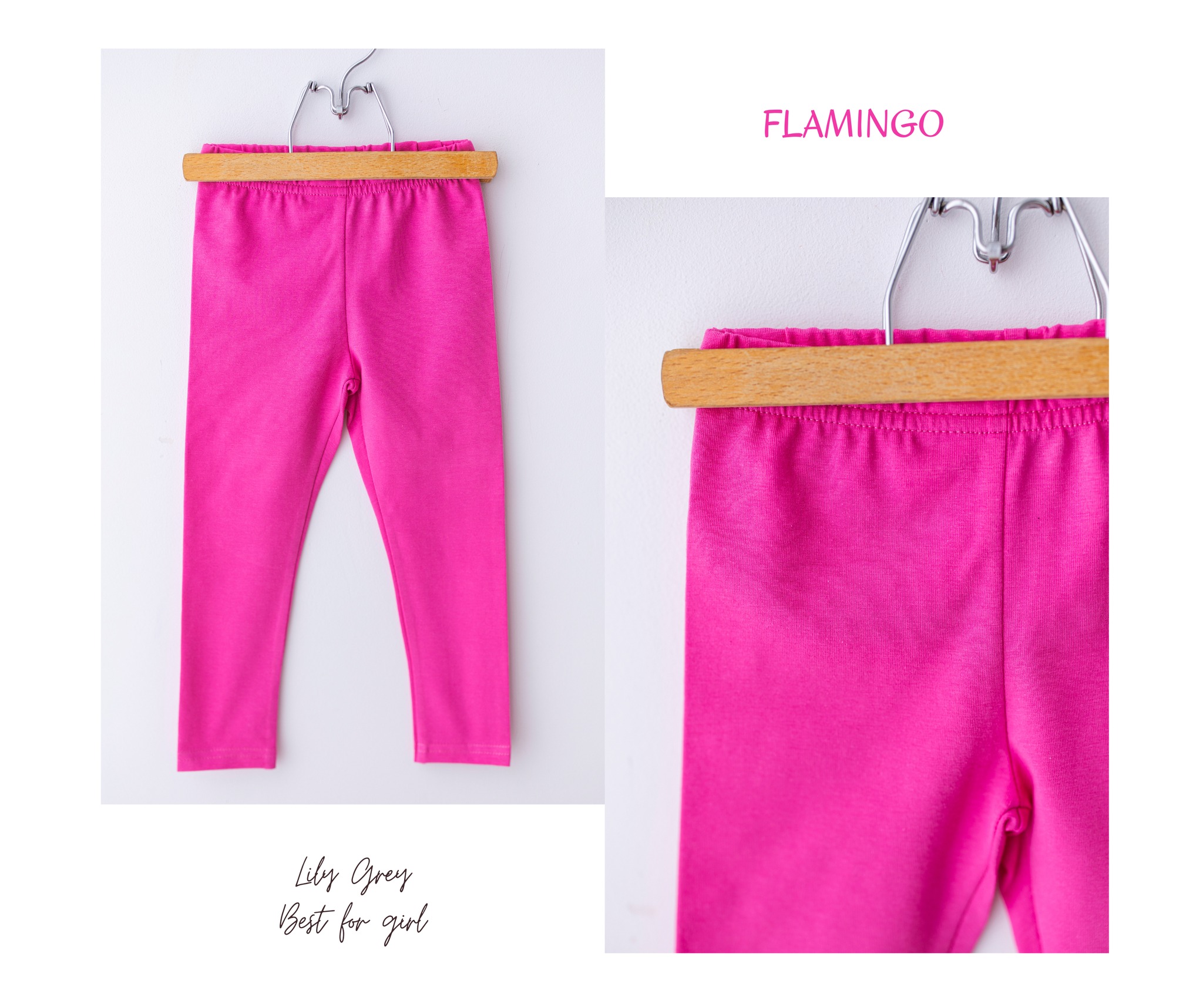 Getry legginsy basic fuksja Lily Grey