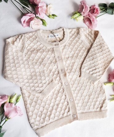 Sweterki ażurowe dla dziewczynki BEŻOWY Helen