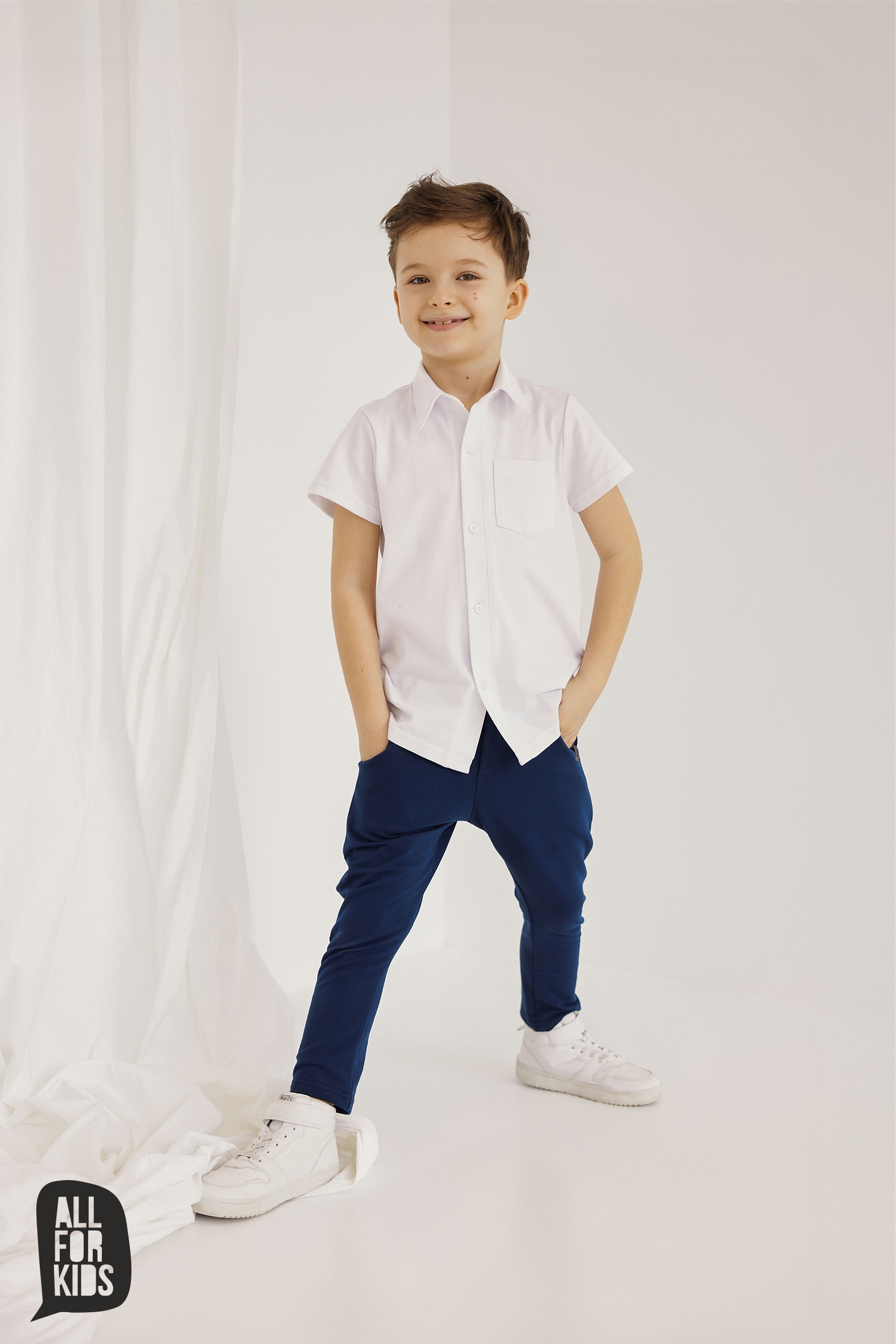 Garnitur chłopięcy GRANATOWY All for kids - obrazek 2