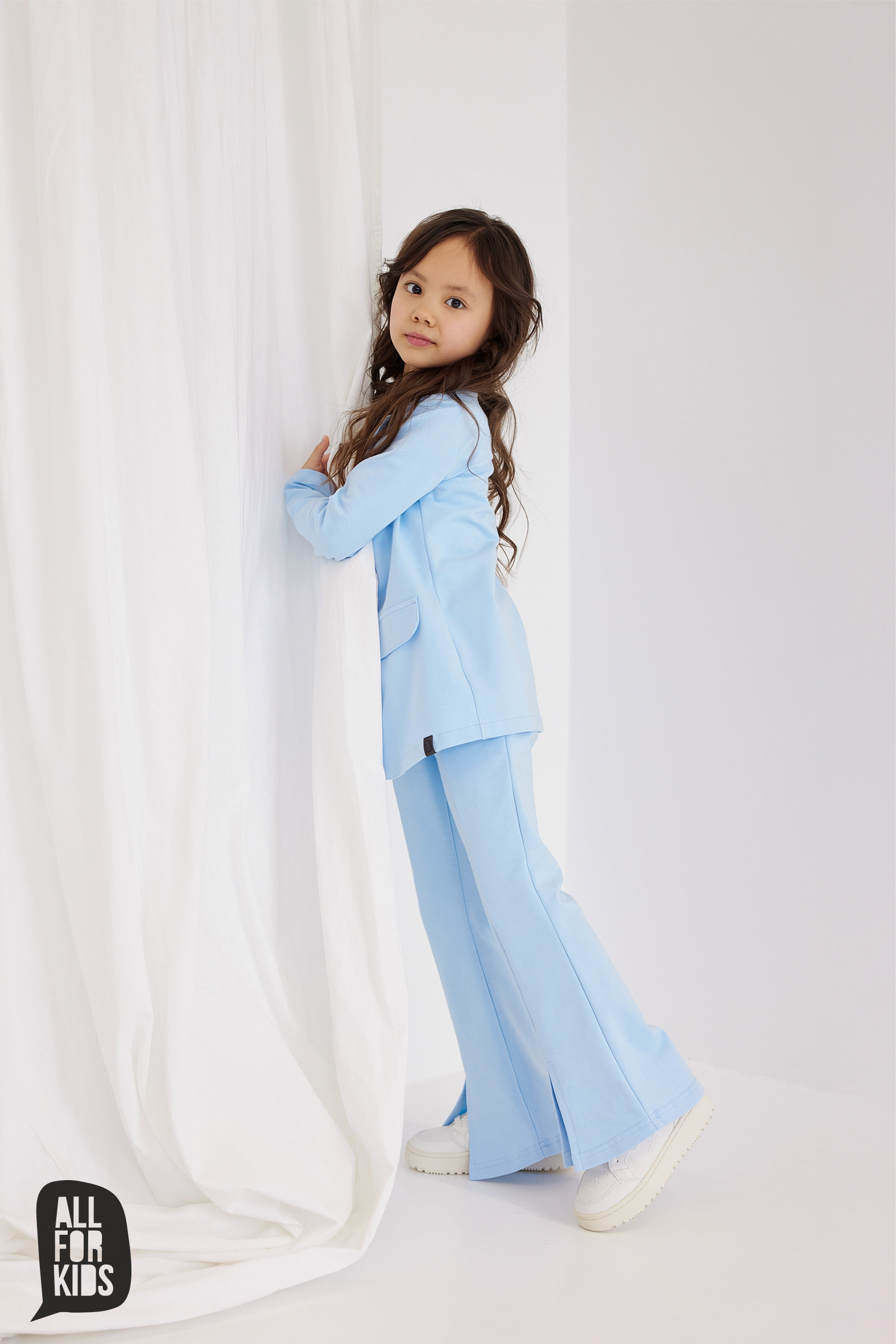 Komplet dziewczęcy BŁĘKITNY All for kids - obrazek 4