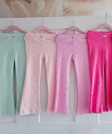 Dzwony dla dziewczynki turkusowe z prążka Igomill