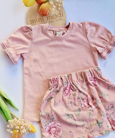 Body / bluzka różowa z koronką Haydi