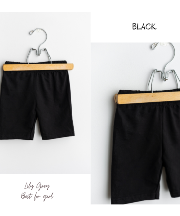 Czarne krótkie spodenki dla dziewczynki Lily Grey