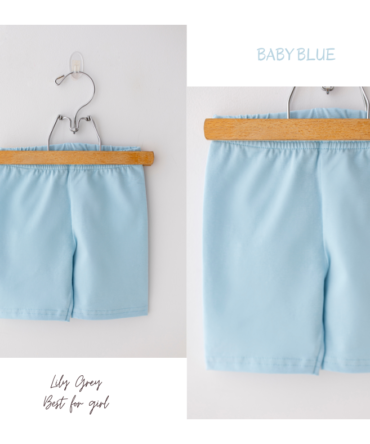 Błękitne krótkie spodenki dla dziewczynki