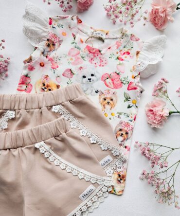 Beżowe spodenki z koronką Helen