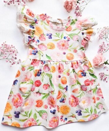 Sukienka z koronką w owoce Helen