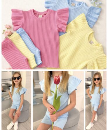 Komplet na lato prążek KOLORY Haydi