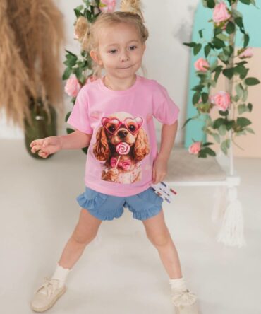 Różowa bluzka PIESEK Mam ten luz