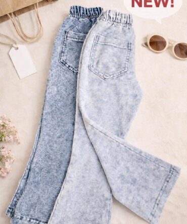 Dzwony bawełniane dla dziewczynki a la jeans