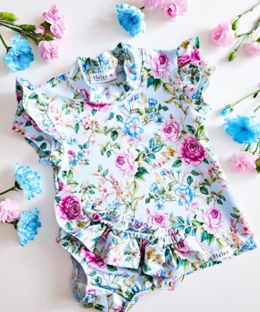 Strój kąpielowy kwiaty z ochroną UPF 50+ Helen