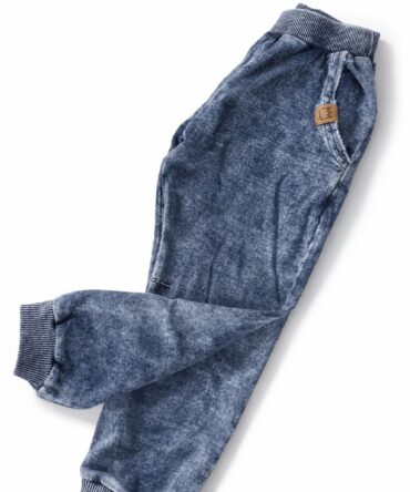 Spodnie a la jeans dekatyzowany niebieski Mimi