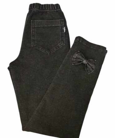 PRZEDSPRZEDAŻ! Legginsy bawełniane CZARNE dla dziewczynki a la jeans