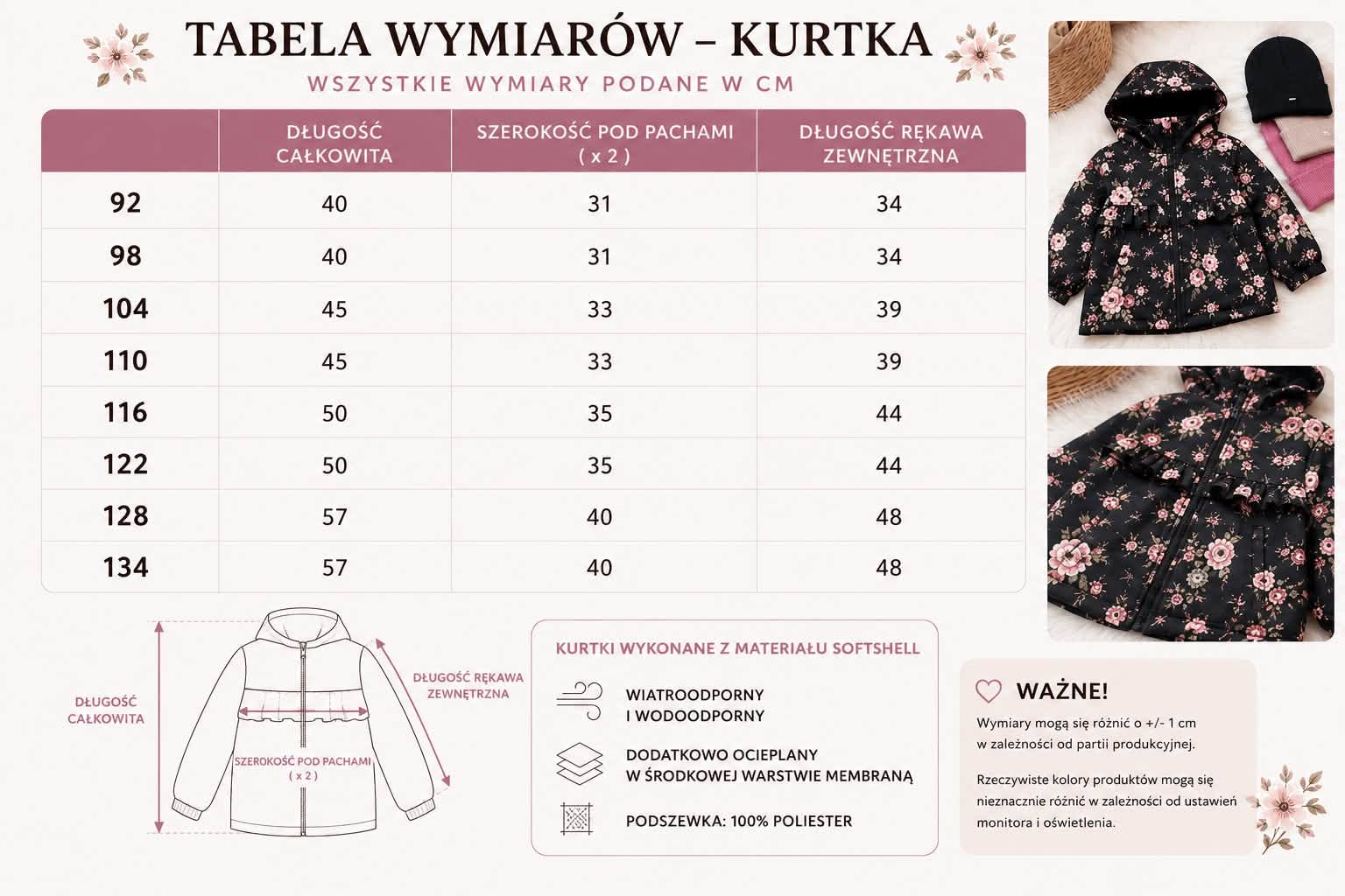 Kurtka ch艂opi臋ca softshell DINOZAURY Zula handmade - obrazek 2