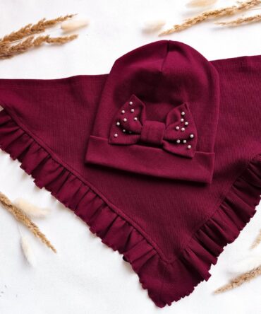 Komplet czapka + chusta BORDO Helen