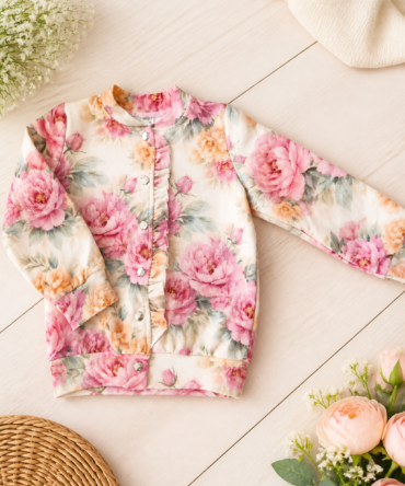Bluza bomerka w kwiaty dla dziewczynki Haydi