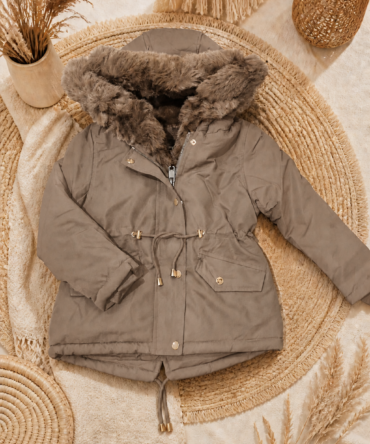 Zimowa kurtka parka FANGO M209 z futerkiem 86-110 Happy House