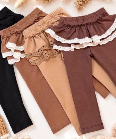 Legginsy dziewczęce z falbankami Haydi