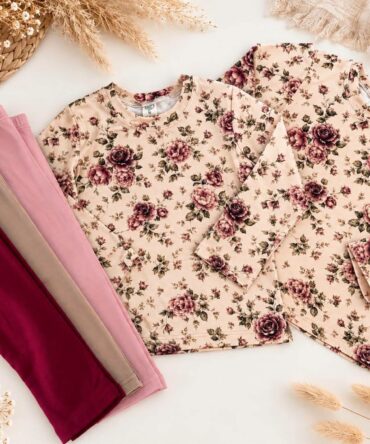 Bluzka w retro kwiaty matchy Haydi