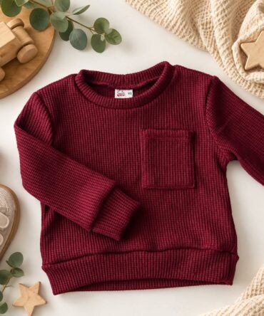 Sweter BORDOWY dla chłopca Kaya