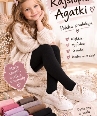 Rajstopy prążek CZARNE Agatki