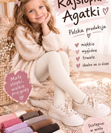 Rajstopy prążek BIAŁE i ECRU Agatki