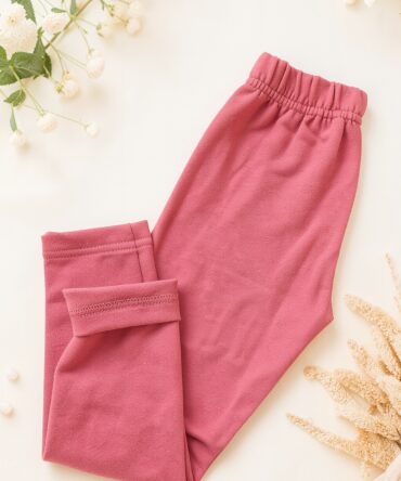 Legginsy dla dziecka OCIEPLANE RÓŻOWE Lambda