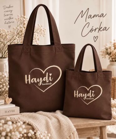 Torba typu shoper czekoladowa mama & córka haydi